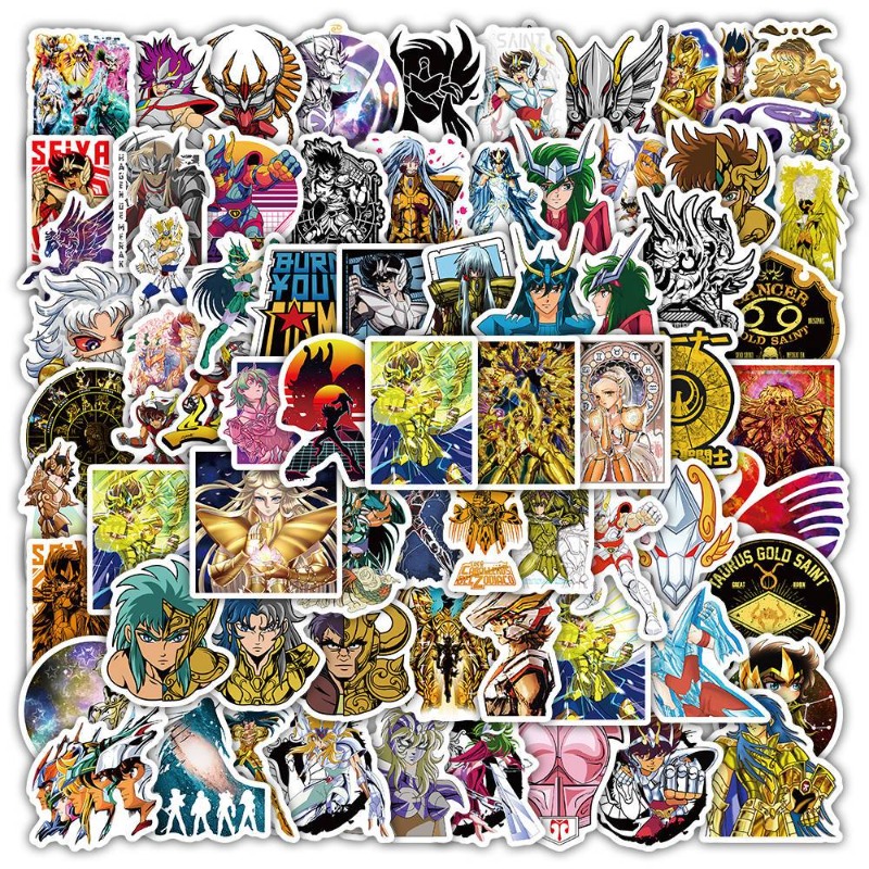 Laptop Accessories Toy - 101 adet Saint Seiya Anime çıkartmaları