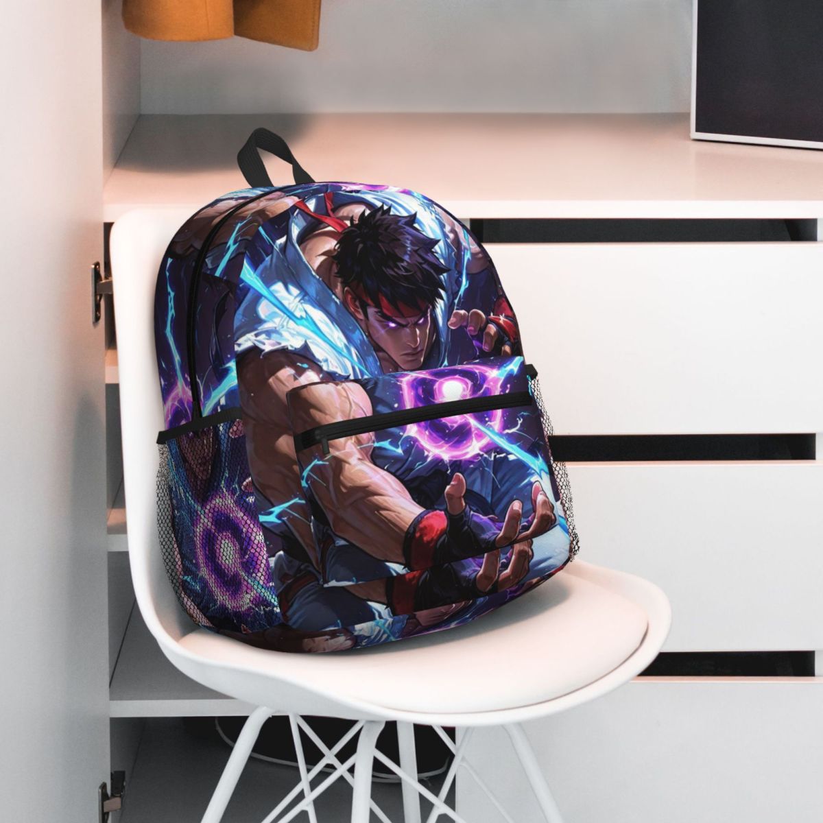 Laptop Accessories Women - Yenilgili Portreler Süper Street Fighter Sırt