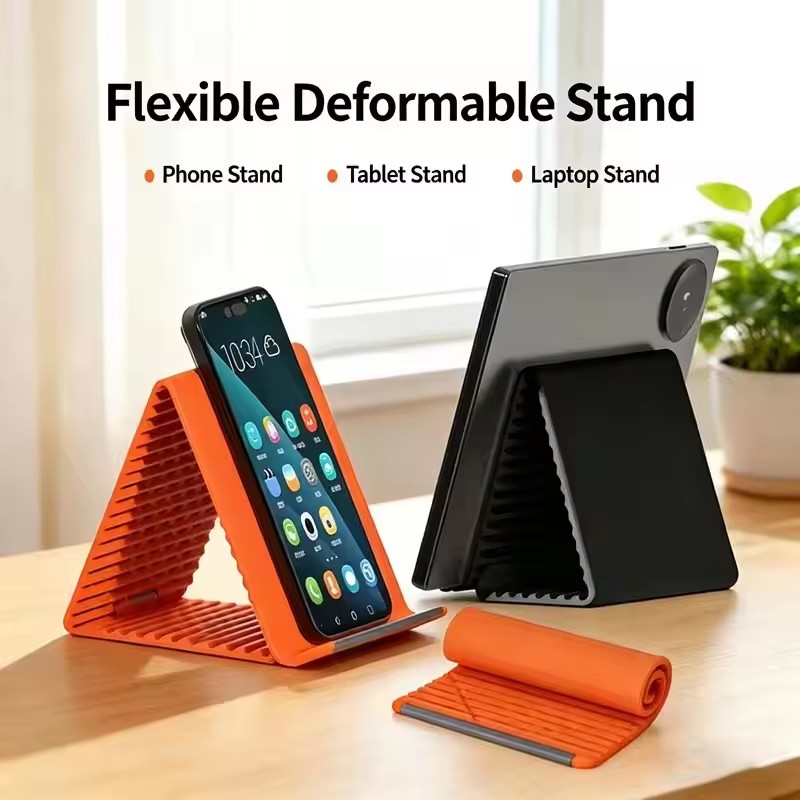 Laptop Office Accessories - Tembel Taşınabilir Telefon Standı Silikon Masaüstü