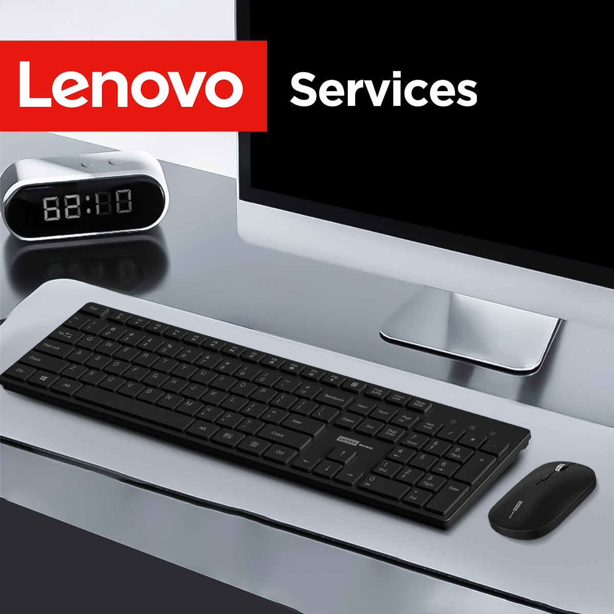 Mini Wireless Mouse - Lenovo KN220 Sessiz 2.4G Kablosuz Klavye