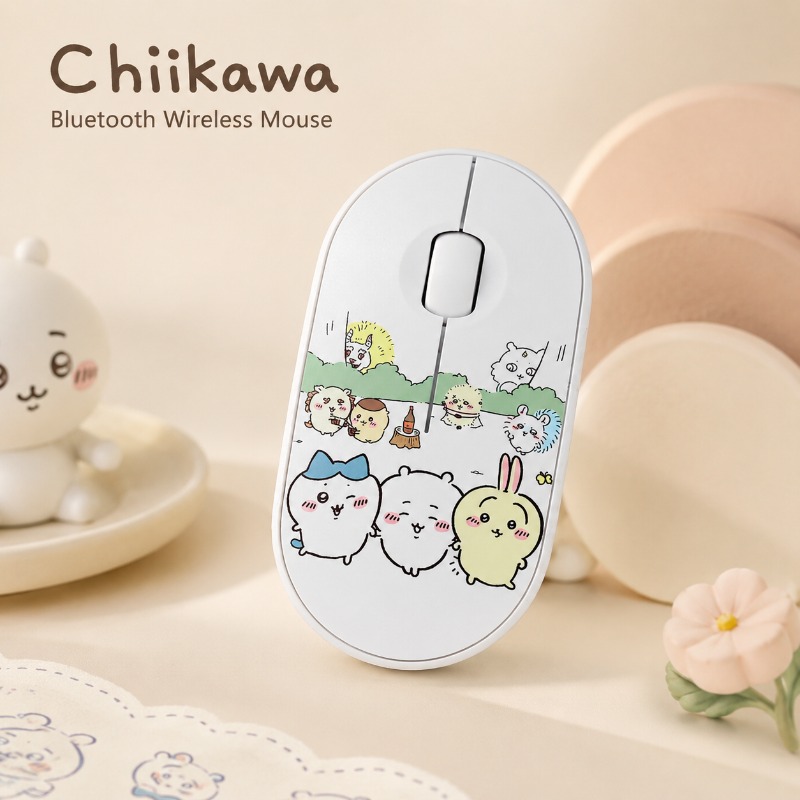 Mini Wireless Mouse - Sevimli Chiikawa Bluetooth Kablosuz Fare Çift