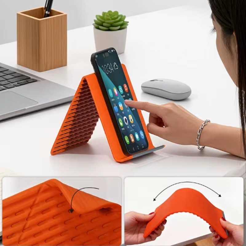 Laptop Office Accessories - Esnek Katlanabilir Silikon Telefon Tutucu Taşınabilir