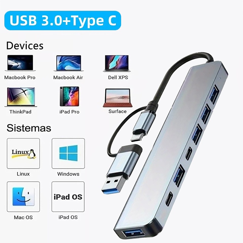 Laptop Accessories Usb - 2'si 1 Arada USB3.0 Hub 7